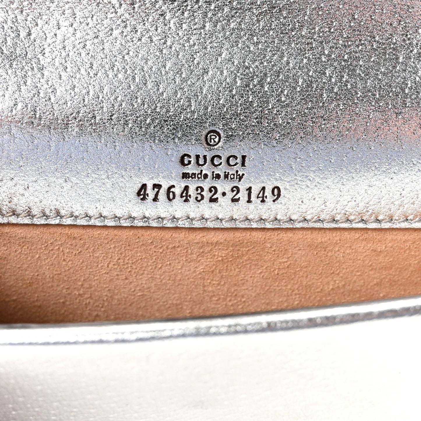Metallic Calfskin Super Mini Dionysus Shoulder Bag Silver
