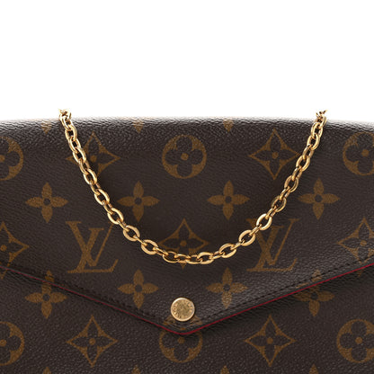 Louis Vuitton Monogram Pochette Felicie Chain Wallet Fuchsia 8 of 10
