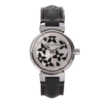 Louis Vuitton Stainless Steel Douceur Diamond Mother of Pearl 28mm Tambour Lovely Quartz Watch 1 of 7