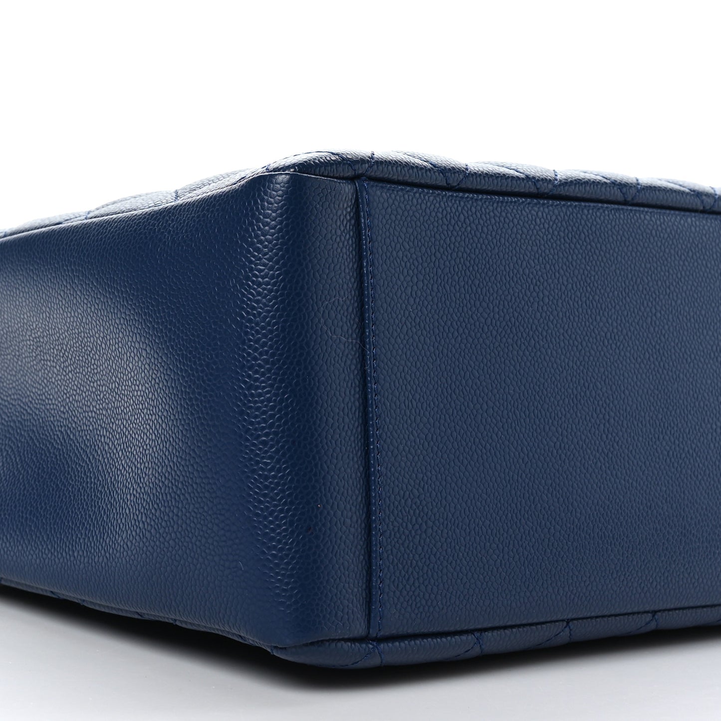 Caviar Quilted Grand Shopping Tote GST Dark Navy Blue
