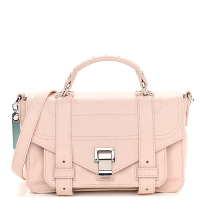 Proenza Schouler Grainy Calfskin Tiny PS1 Satchel Rose Quartz 1 of 11