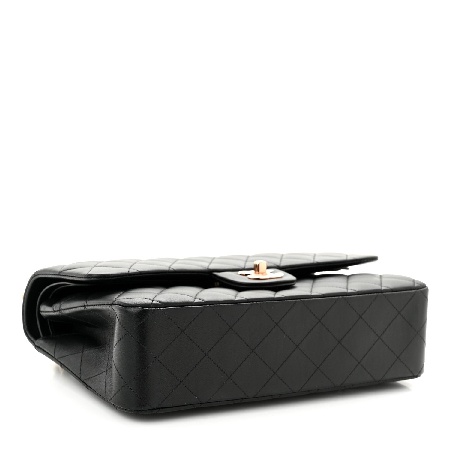 Chanel Lambskin Quilted Medium Double Flap Black 4 of 11