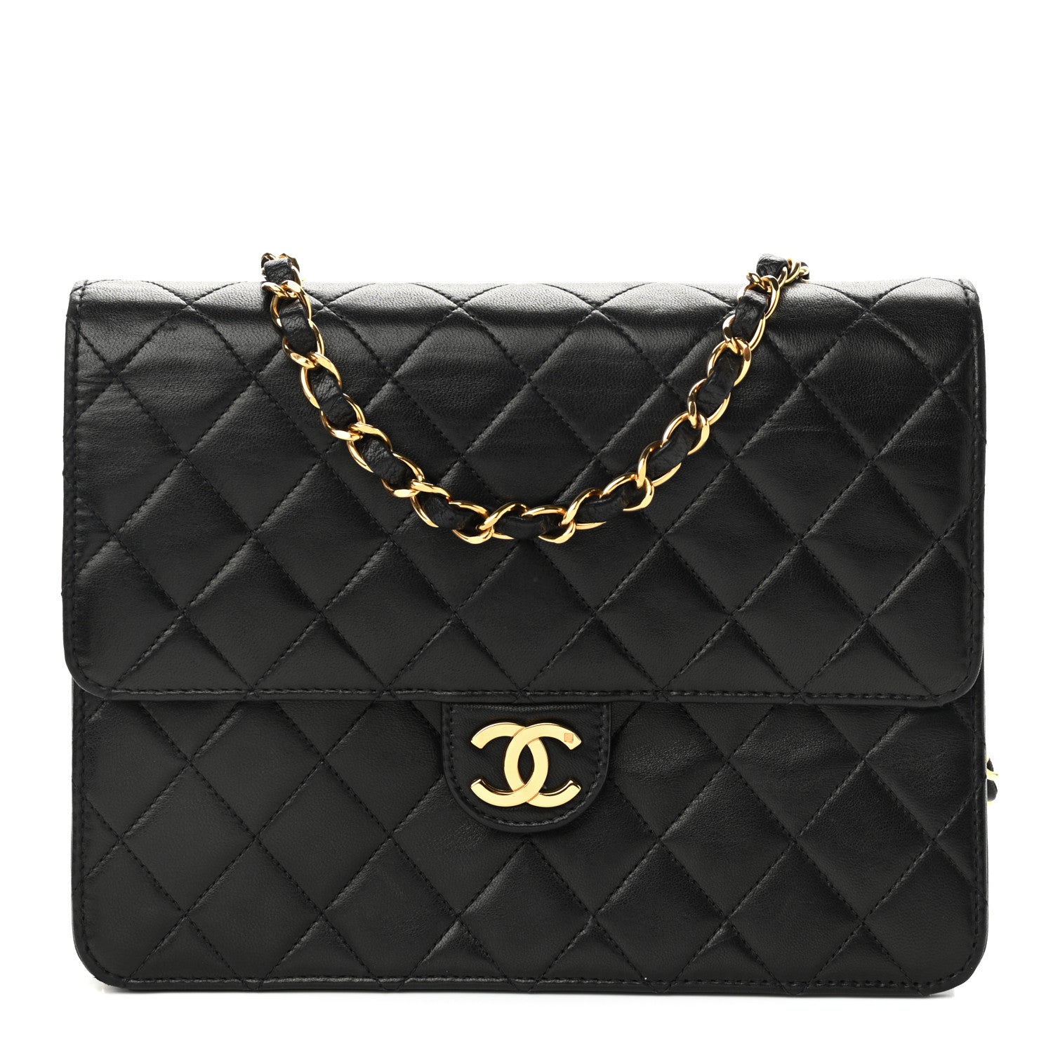 Chanel Lambskin Quilted Small Single Flap Black 1 of 10