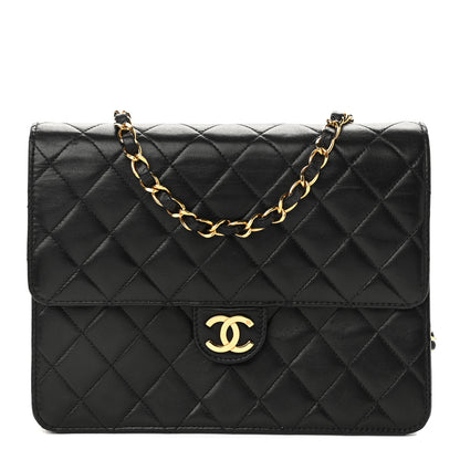 Chanel Lambskin Quilted Small Single Flap Black 1 of 10