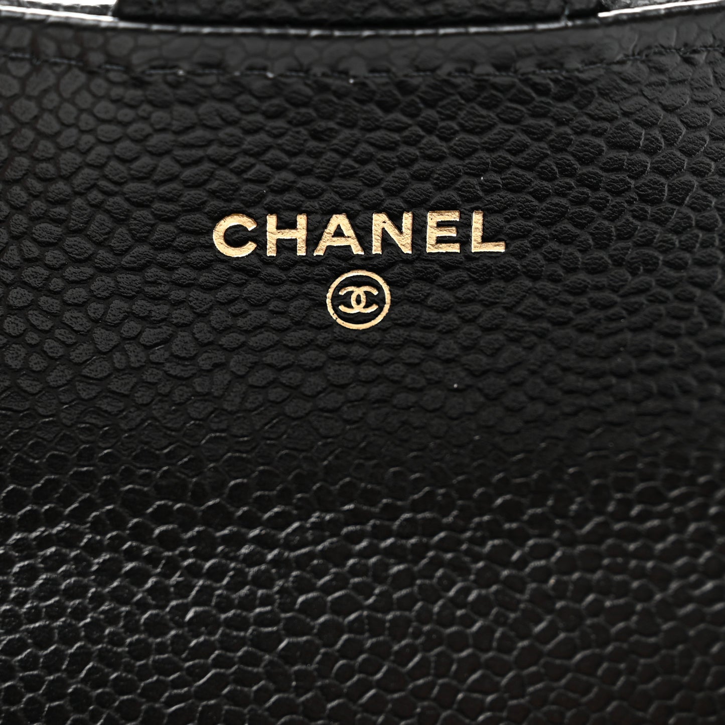 Caviar Quilted Flap Card Holder Wallet Black