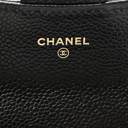 Chanel Caviar Quilted Flap Card Holder Wallet Black 7 of 8