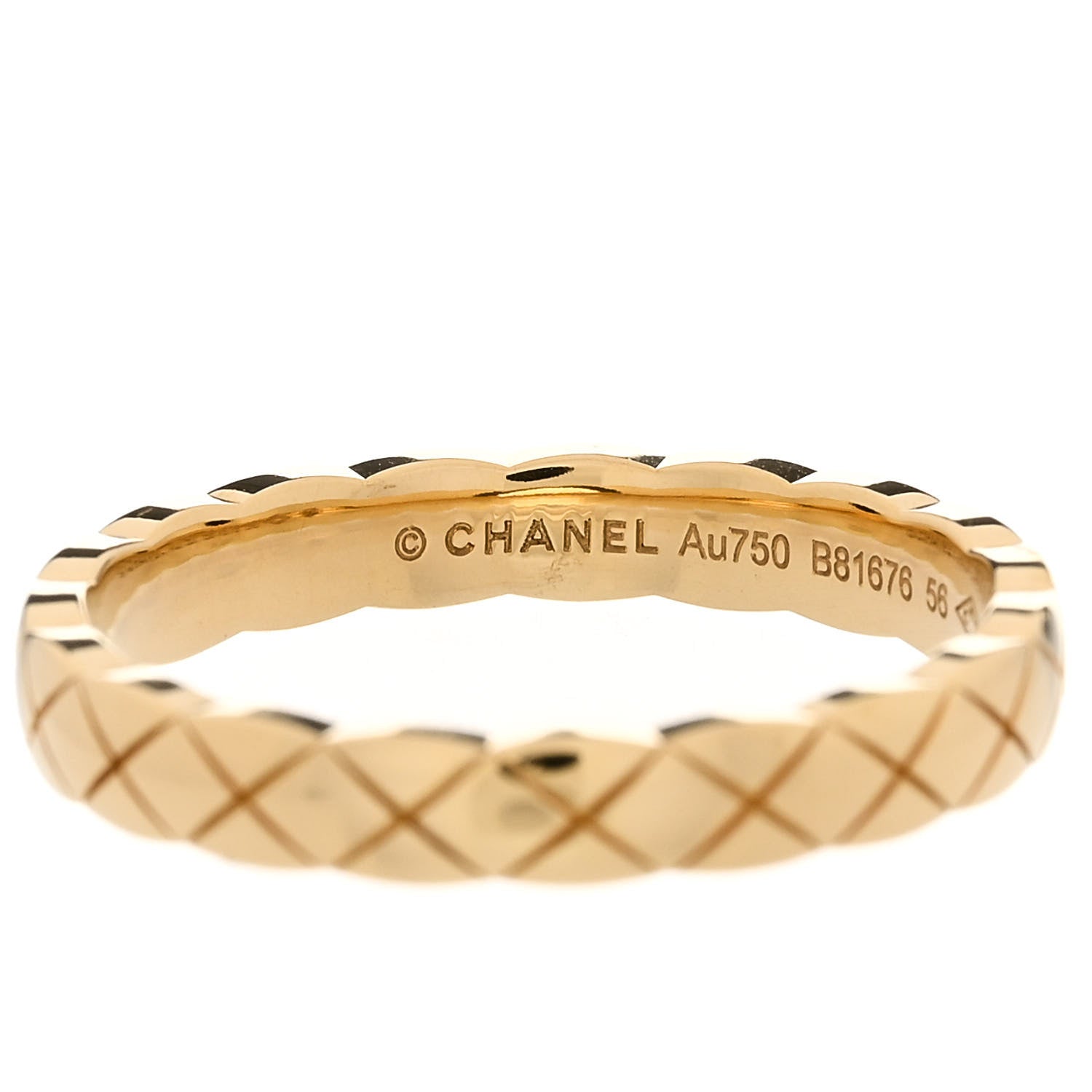 Chanel 18K Yellow Gold Mini Coco Crush Ring 56 7.5 4 of 6
