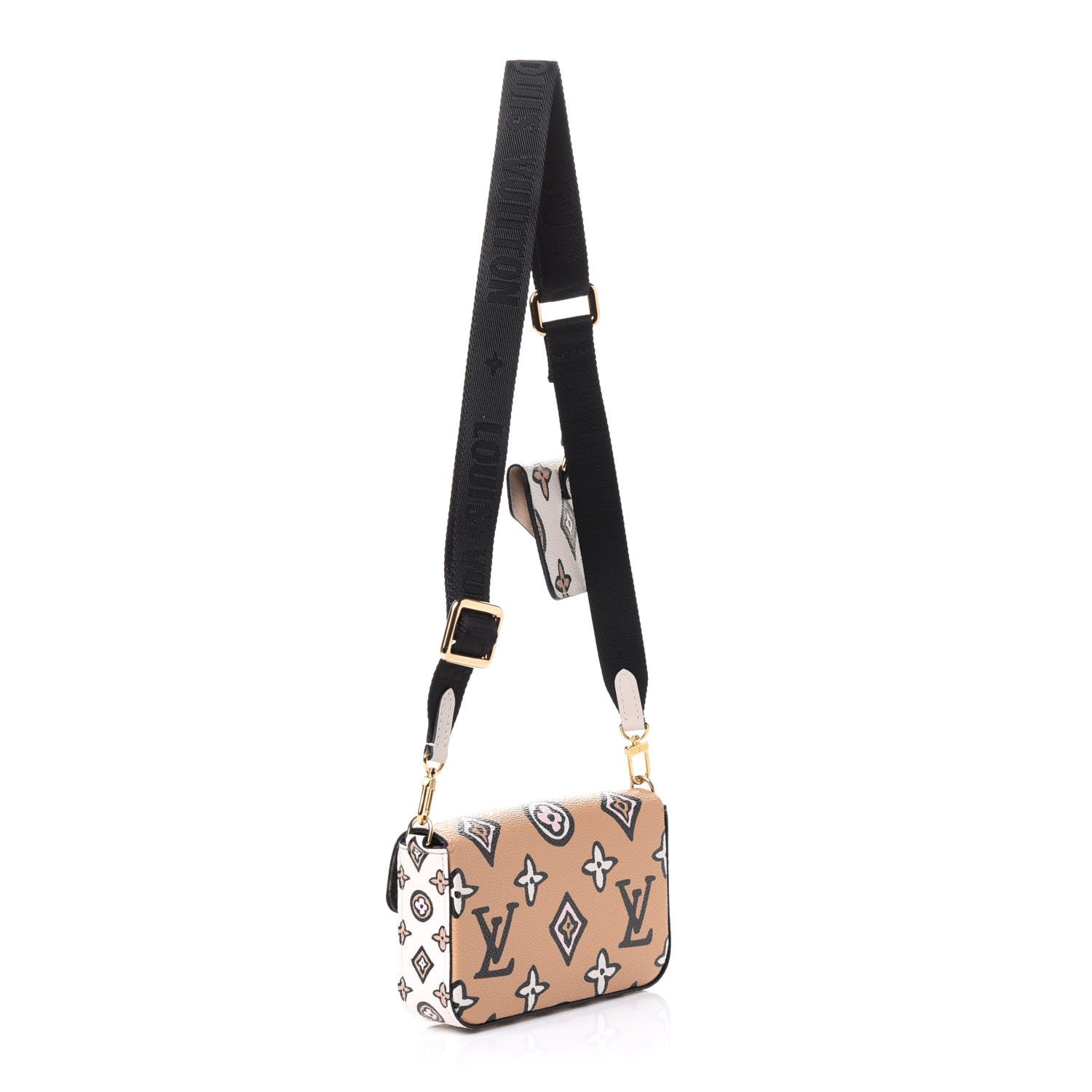 Louis Vuitton Monogram Wild At Heart Felicie Strap & Go Arizona Creme 2 of 4