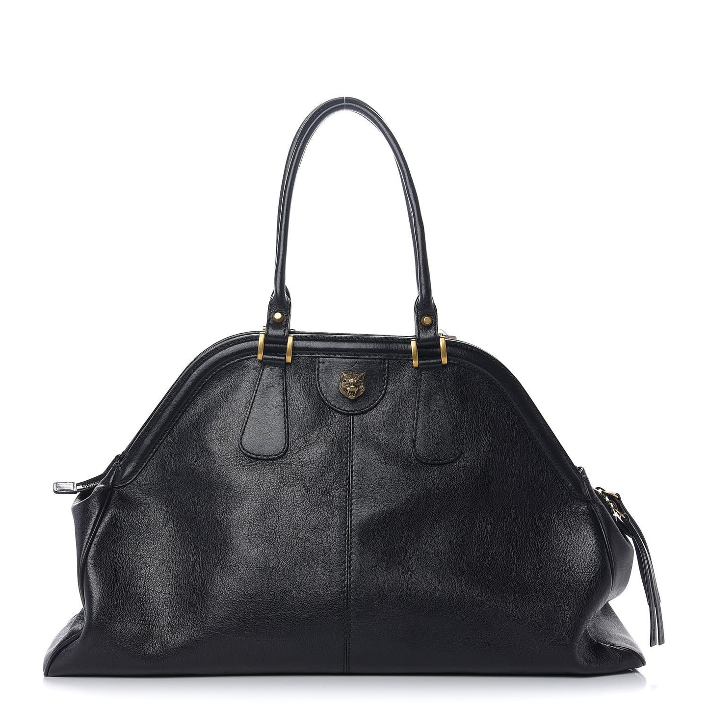 Calfskin Large Re(Belle) Top Handle Bag Black
