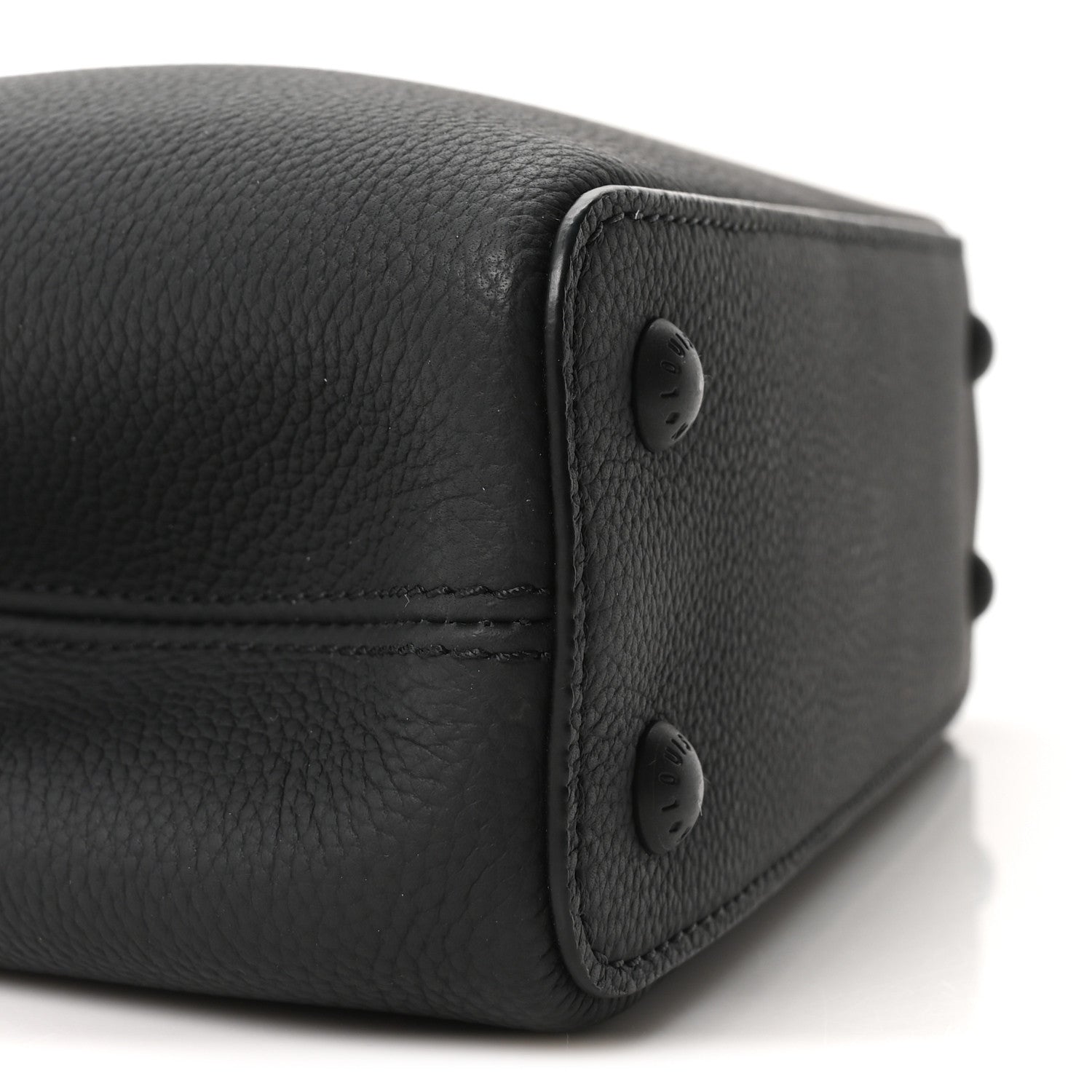 Louis Vuitton Matte Taurillon Capucines East West Mini All Black 8 of 9