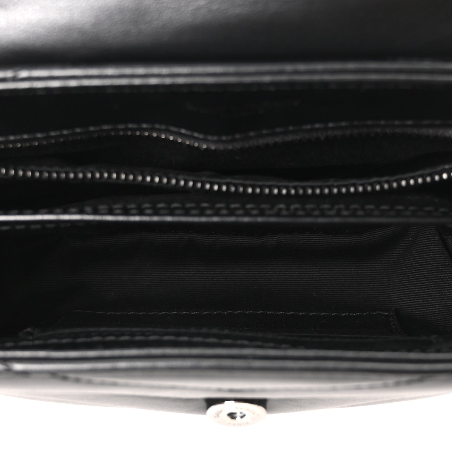 Calfskin Y Quilted Monogram Monochrome Toy Loulou Crossbody Bag Black