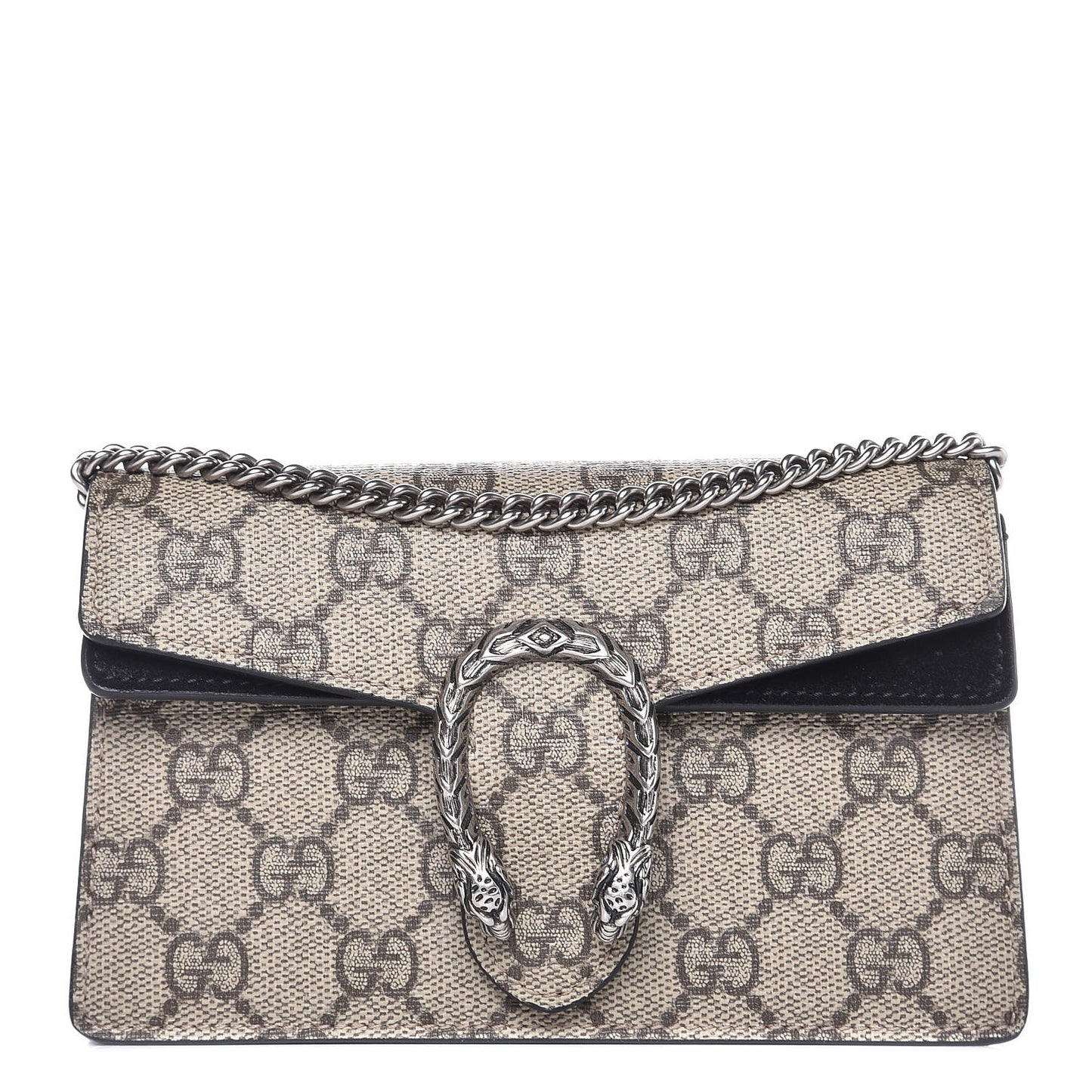 GG Supreme Monogram Super Mini Dionysus Shoulder Bag Black