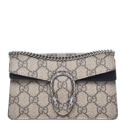 Gucci GG Supreme Monogram Super Mini Dionysus Shoulder Bag Black 1 of 8