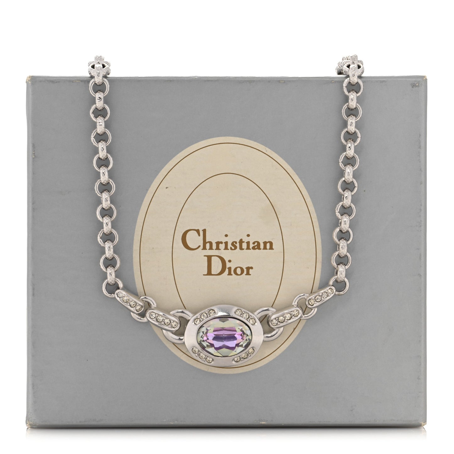 Crystal Necklace Silver