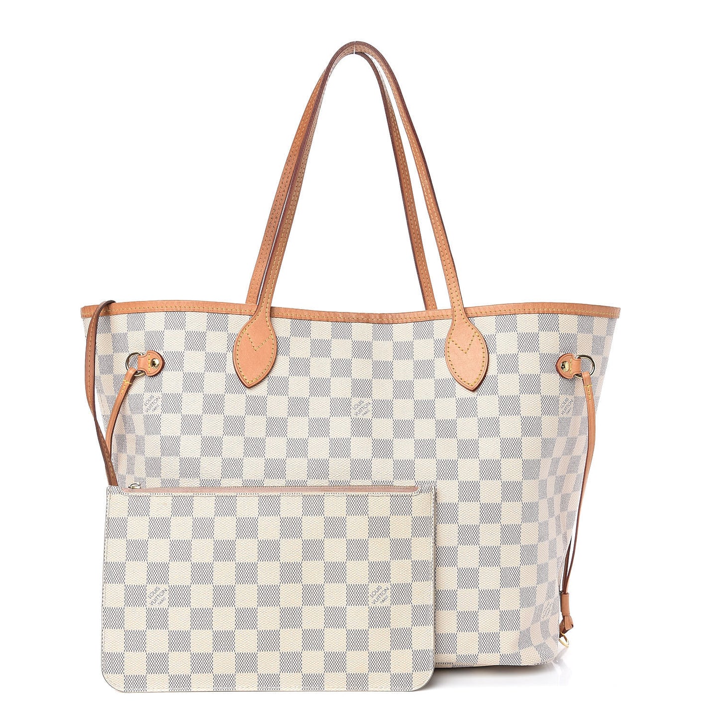Damier Azur Neo Neverfull MM Rose Ballerine