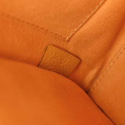 Celine Drummed Calfskin Nano Luggage Ocre 7 of 12