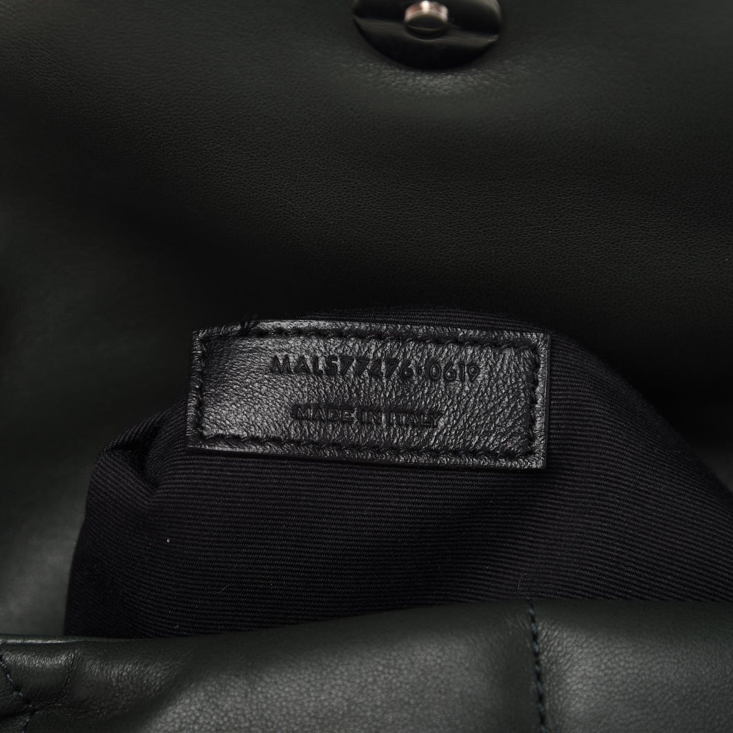 Lambskin Quilted Small Loulou Puffer Monogram Chain Satchel Dark Green