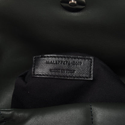 Saint Laurent Lambskin Quilted Small Loulou Puffer Monogram Chain Satchel Dark Green 9 of 10
