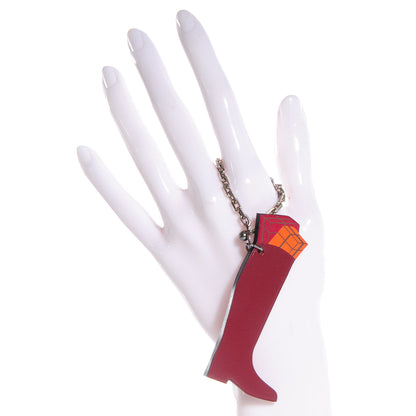 Hermes Tadelakt Boot Bag Charm Rouge H 2 of 5