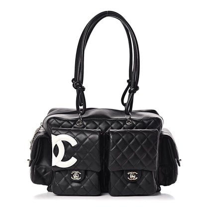 Chanel Calfskin Quilted Large Cambon Multipocket Reporter Black 1 of 10