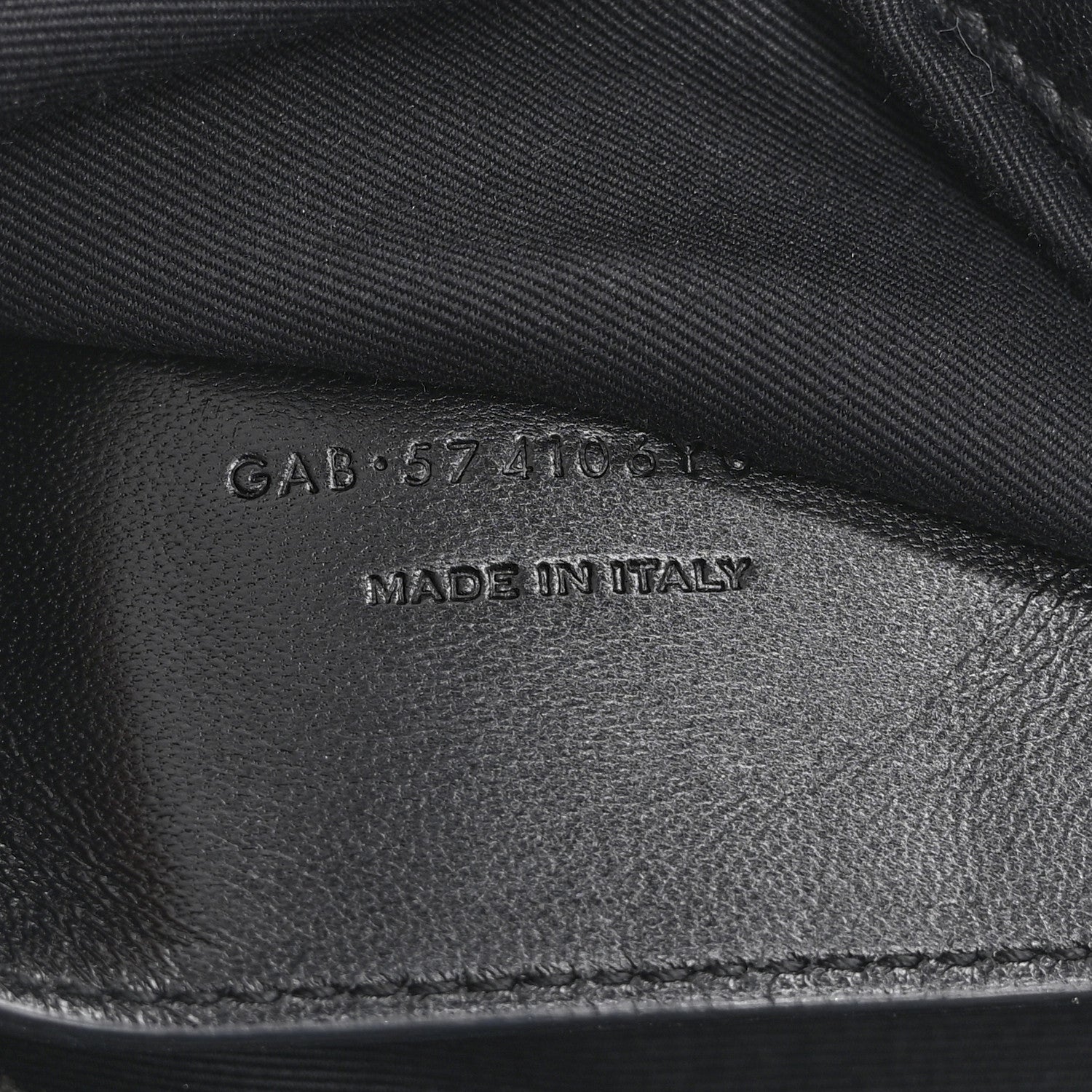 Saint Laurent Calfskin Crocodile Embossed Medium West Hollywood Monogram Fold-Over Black 7 of 10