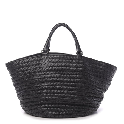 Bottega Veneta Intrecciato Nappa Spiral Shopper Tote Black 1 of 13