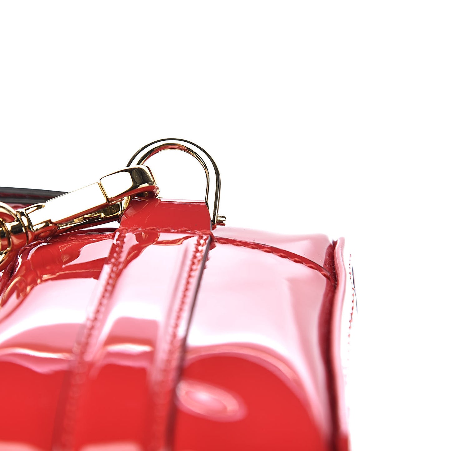 Vitello Vernice Mou Karligraphy Embossed Camera Case Rosso Cardinale