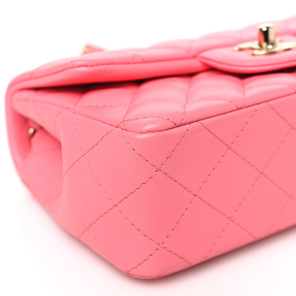 Chanel Lambskin Quilted Mini Rectangular Flap Pink 9 of 11