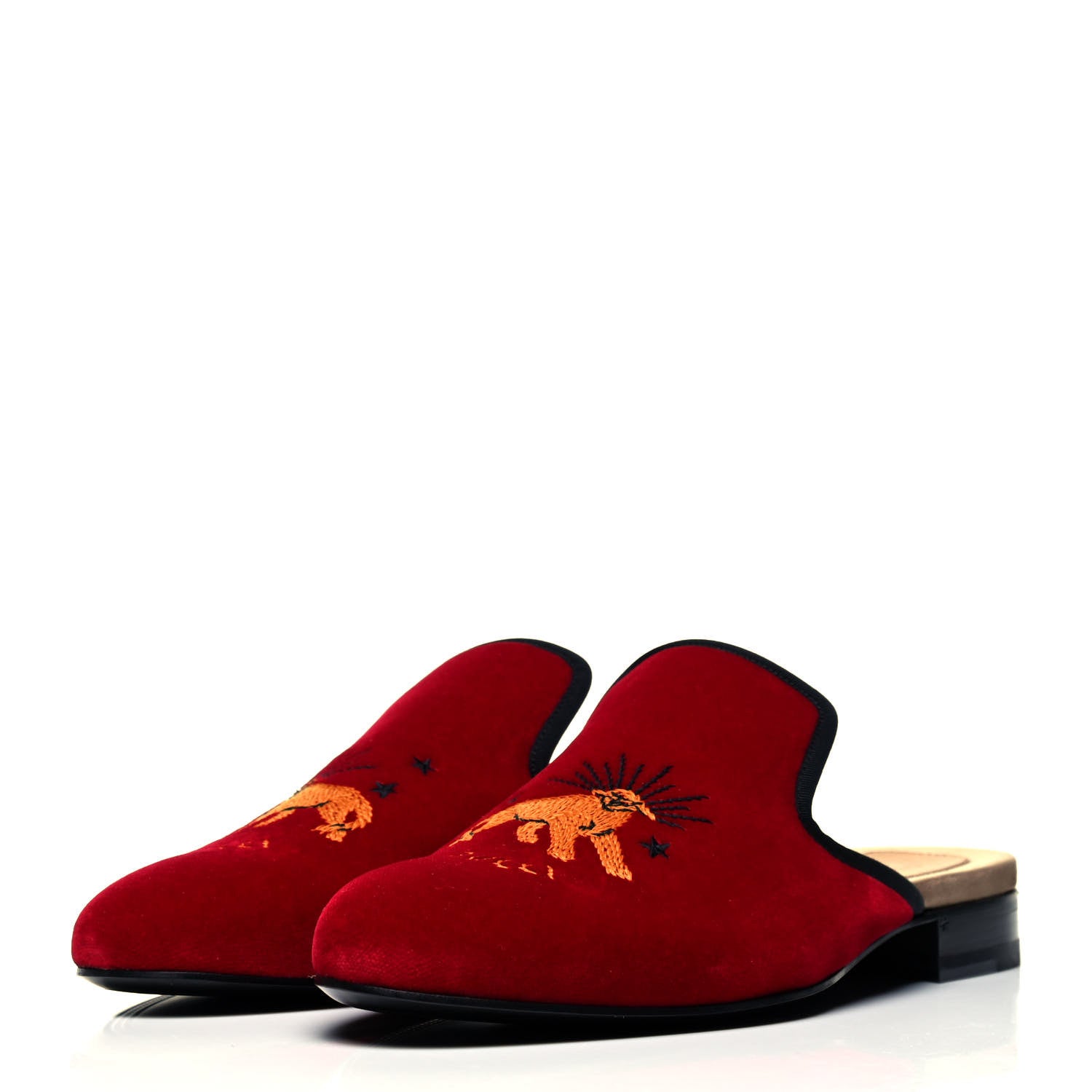 Gucci Velvet Mens Marmara Mules 9 Rosso 3 of 8