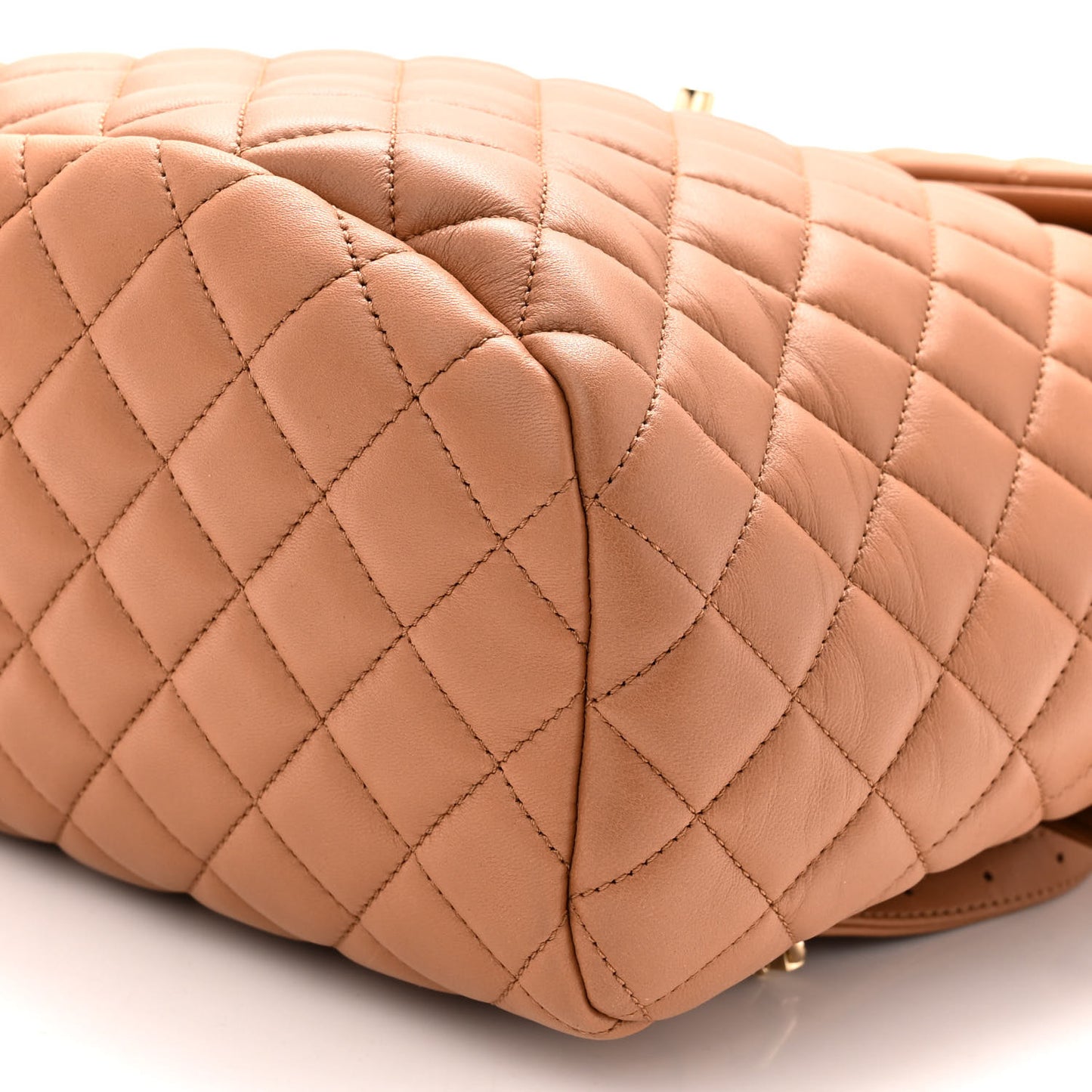 Lambskin Quilted Large Urban Spirit Backpack Brown