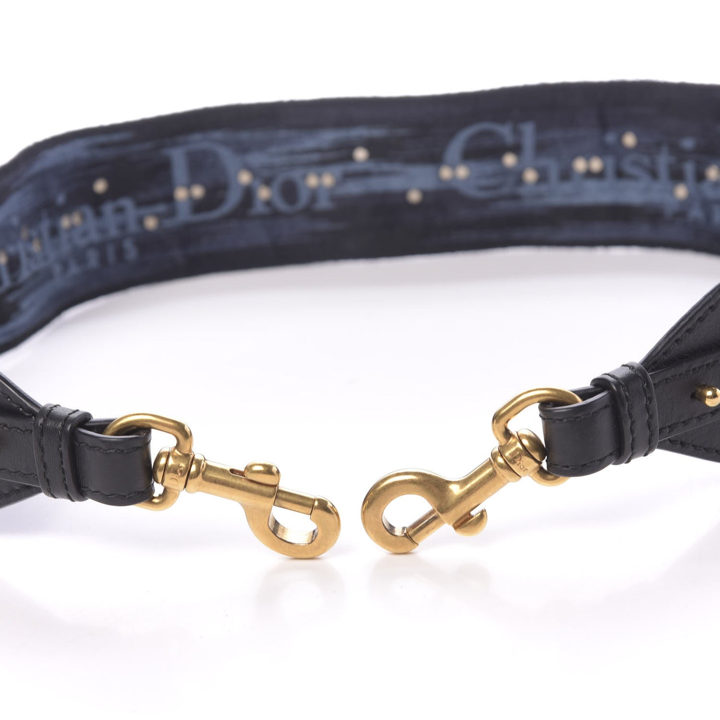 Canvas Embroidered Studded KaleiDiorscopic Adjustable Shoulder Strap Blue