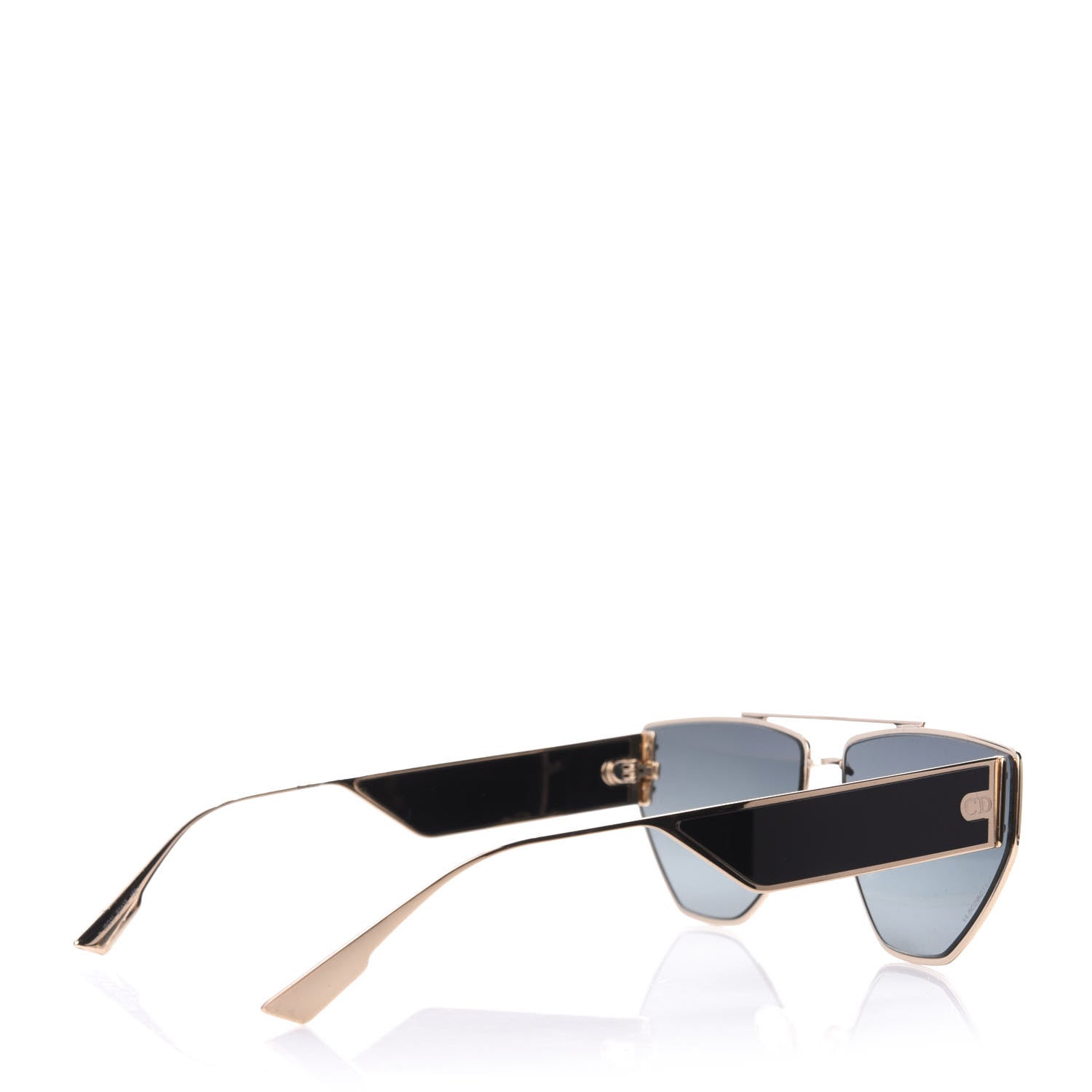Christian Dior Clan 2 Aviator Sunglasses Black Gold 4 of 8
