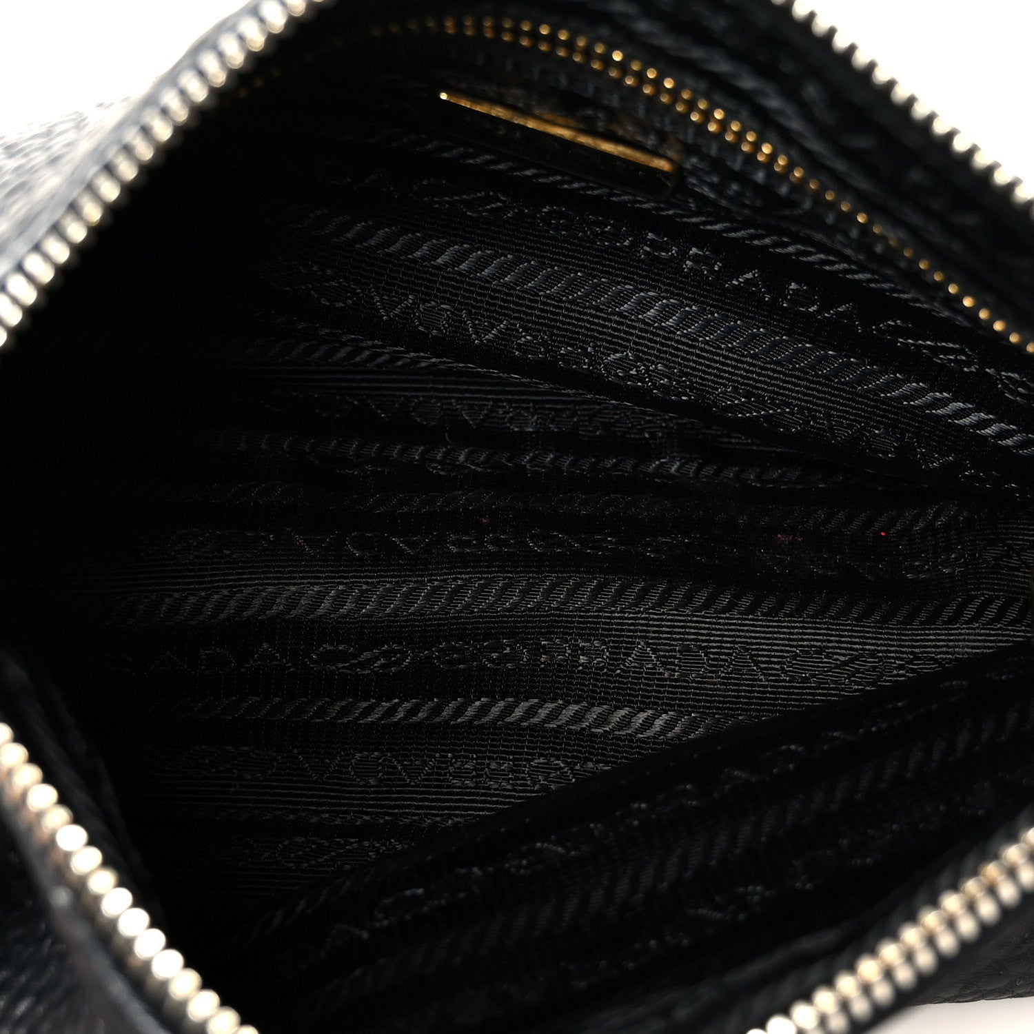 Prada Vitello Daino Pochette Bag Black 4 of 9