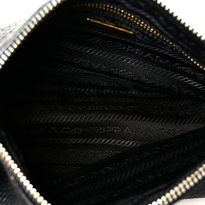Prada Vitello Daino Pochette Bag Black 4 of 9