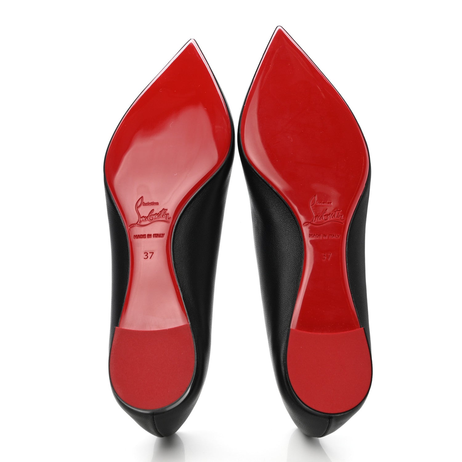 Christian Louboutin Shiny Nappa Ballalla Flats 37 Black 5 of 8