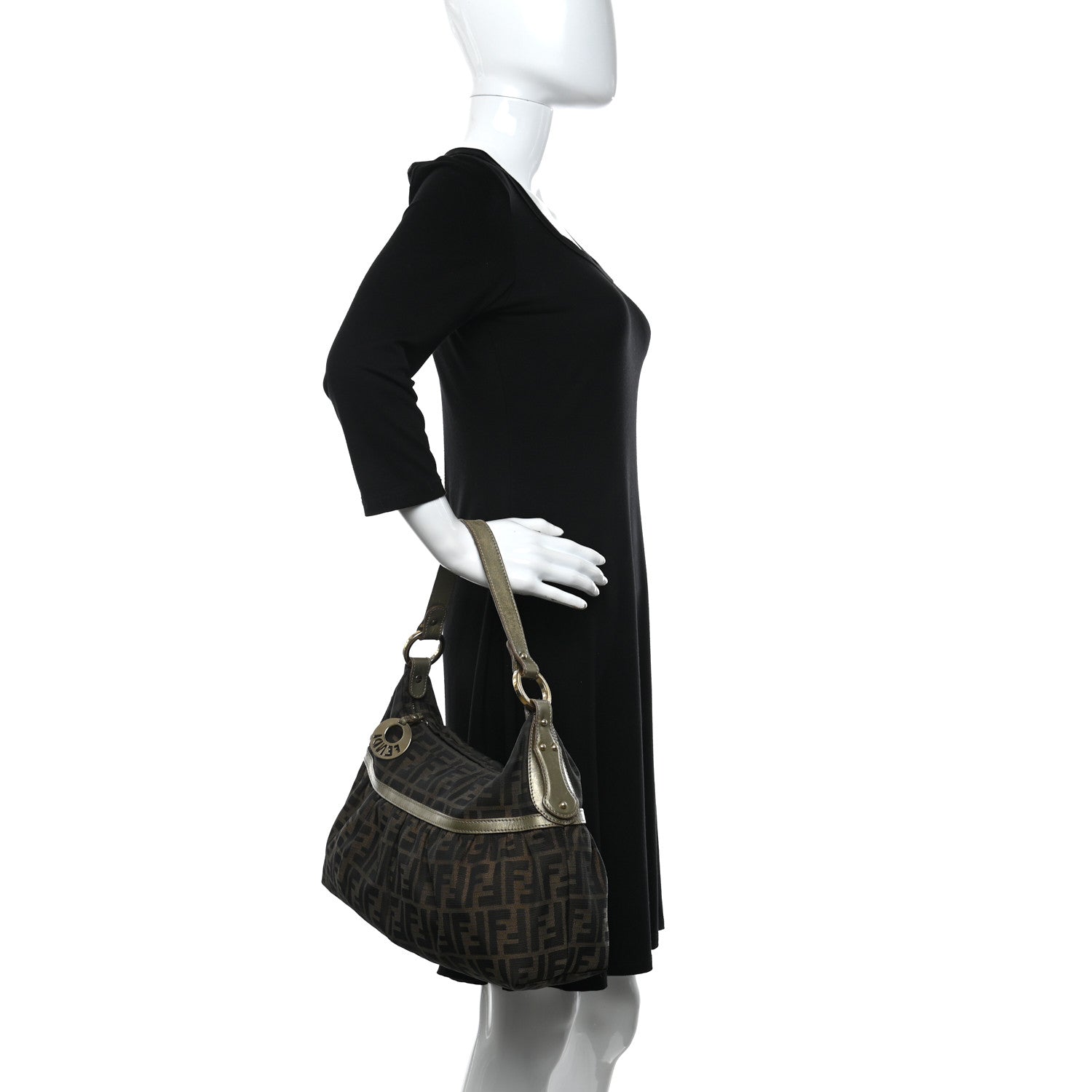 Fendi Zucca Chef Hobo Tobacco Gold 2 of 16