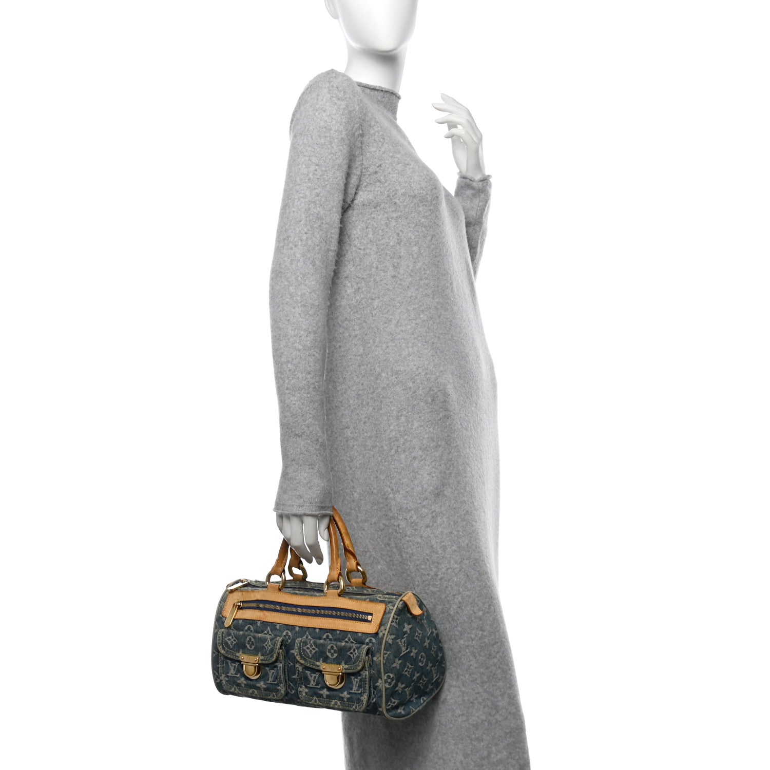 Louis Vuitton Monogram Denim Neo Speedy Blue 2 of 19