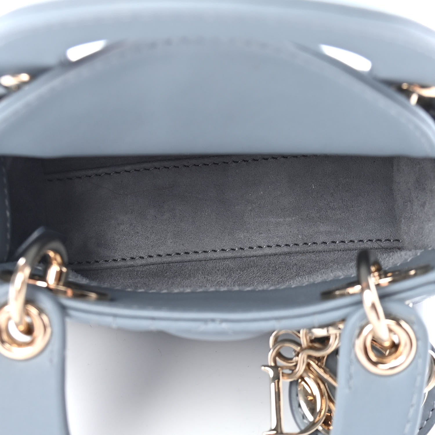 Christian Dior Lambskin Cannage Micro Lady Dior Cloud Blue 4 of 8