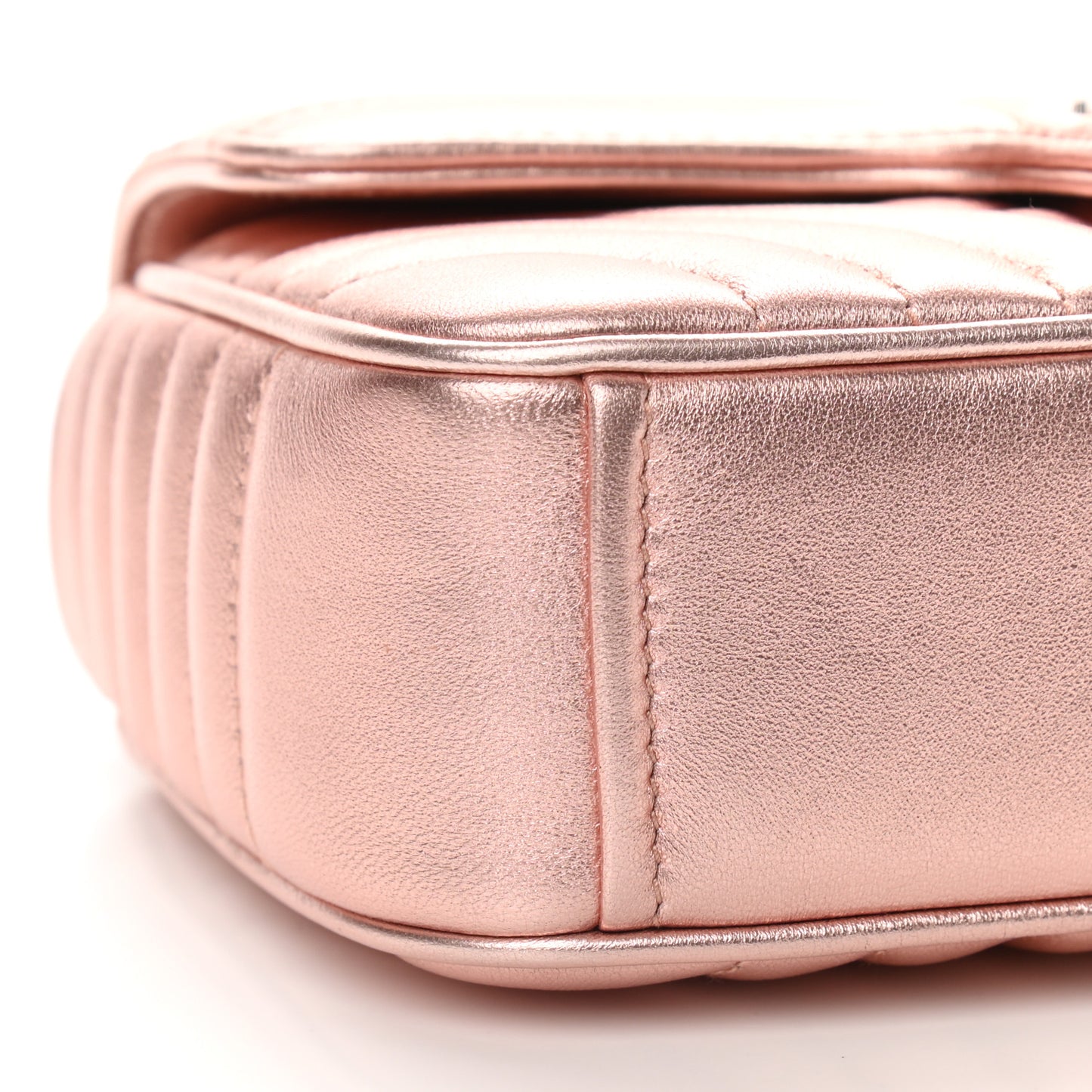 Nappa Impunture Diagramme Small Chain Flap Shoulder Bag Rosa Mordore