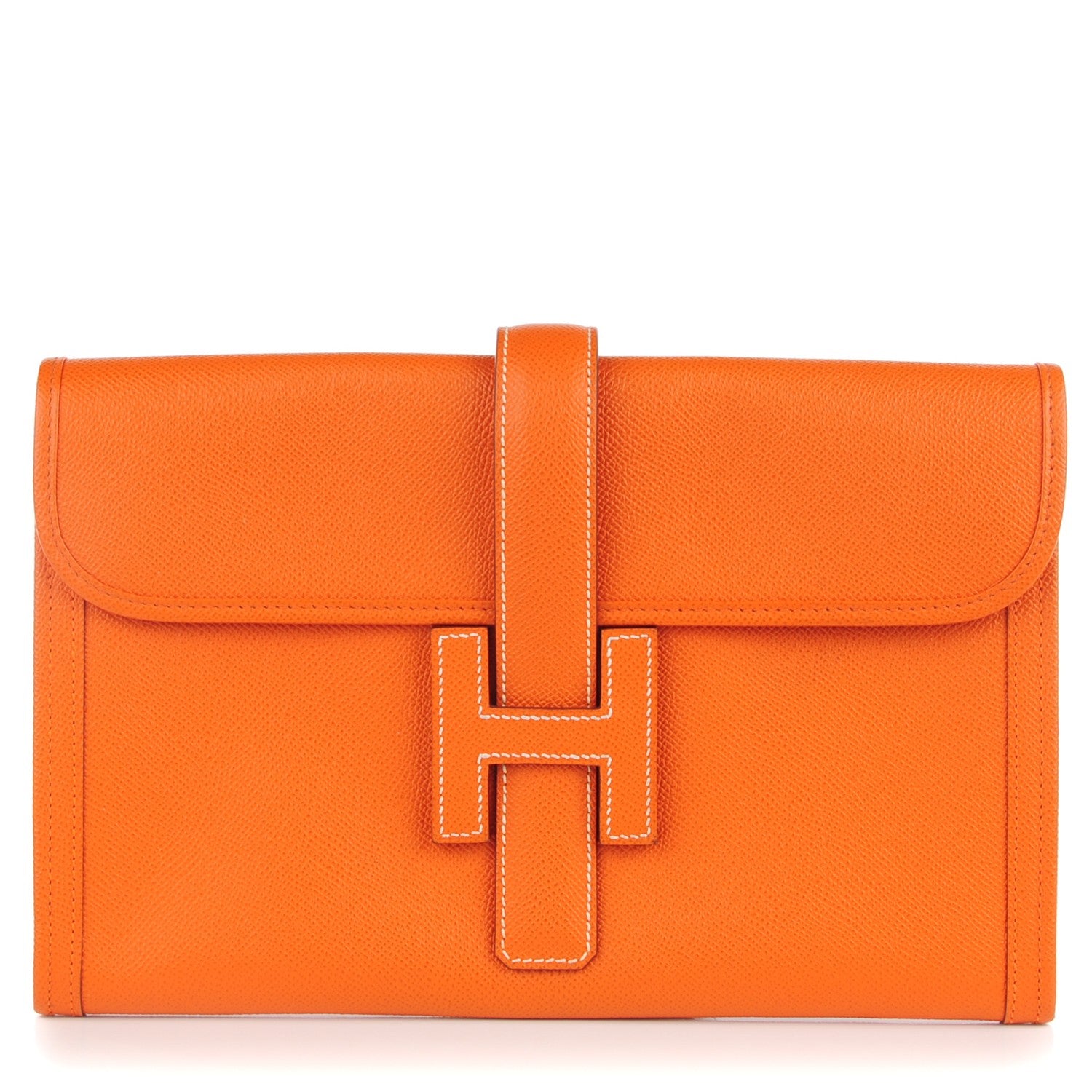 Hermes Epsom Jige PM Clutch Orange 1 of 8