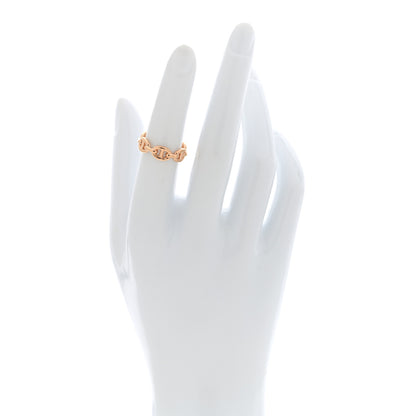 Hermes 18K Rose Gold PM Chaine d'Ancre Enchainee Ring 50 5.25 2 of 5