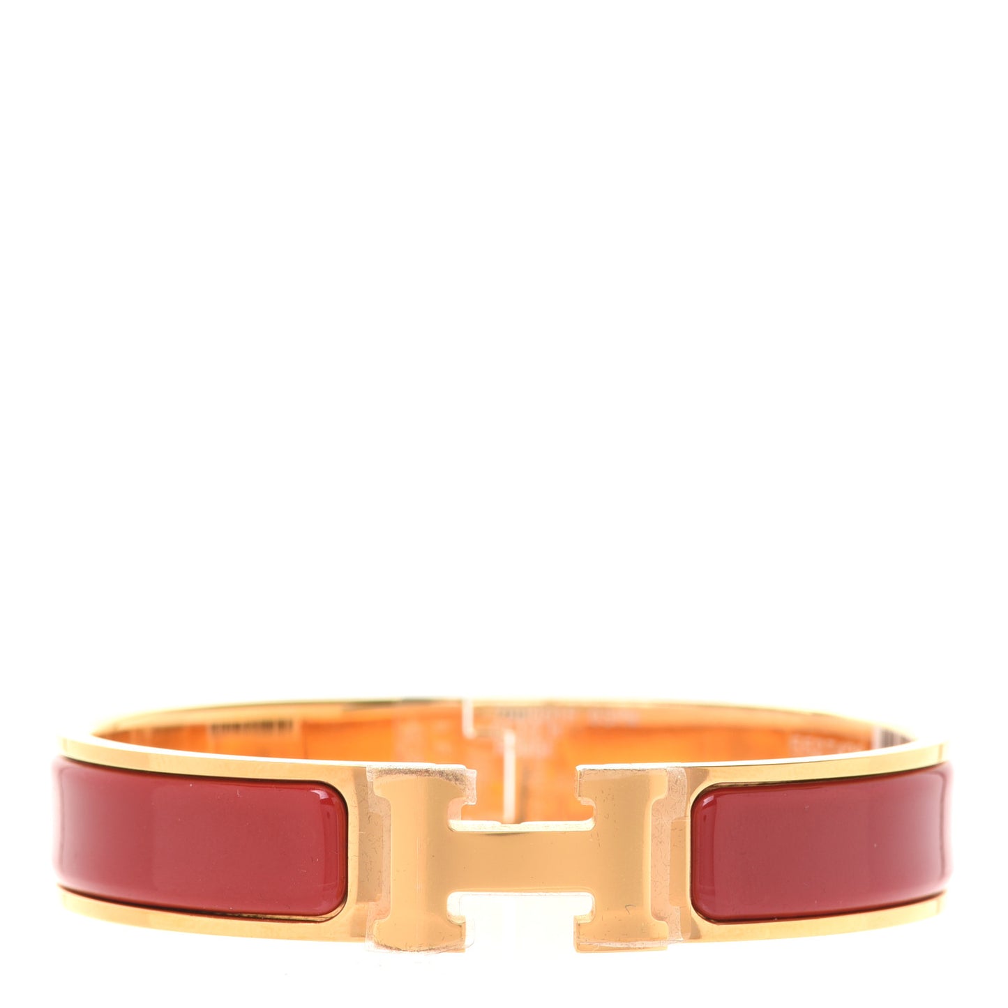 Enamel Narrow Clic Clac H Bracelet PM Rouge