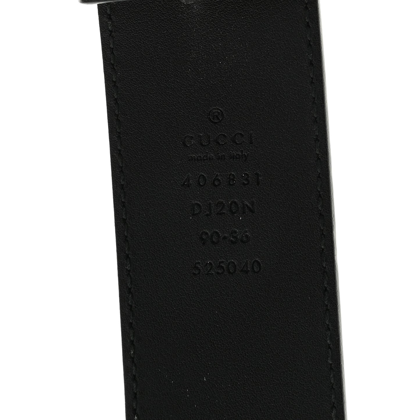Textured Dollar Calfskin Nickel Double G 40mm Belt 90 36 Black