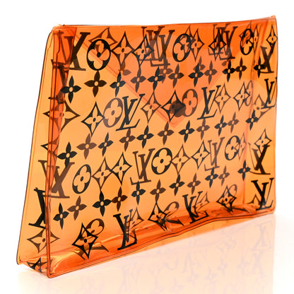 Louis Vuitton PVC Monogram Printed Envelope Pouch Orange 2 of 5
