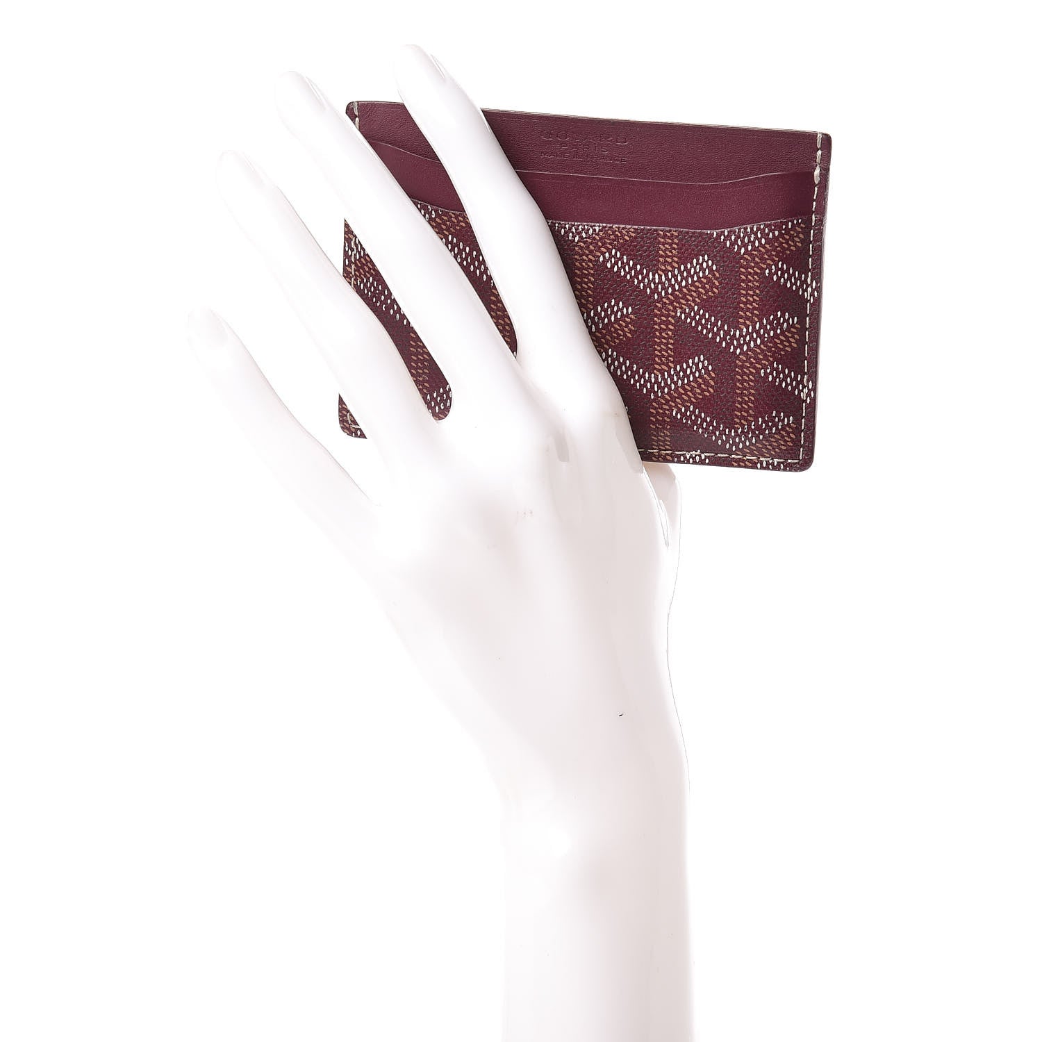 Goyard Goyardine Saint Sulpice Card Holder Bordeaux 2 of 8