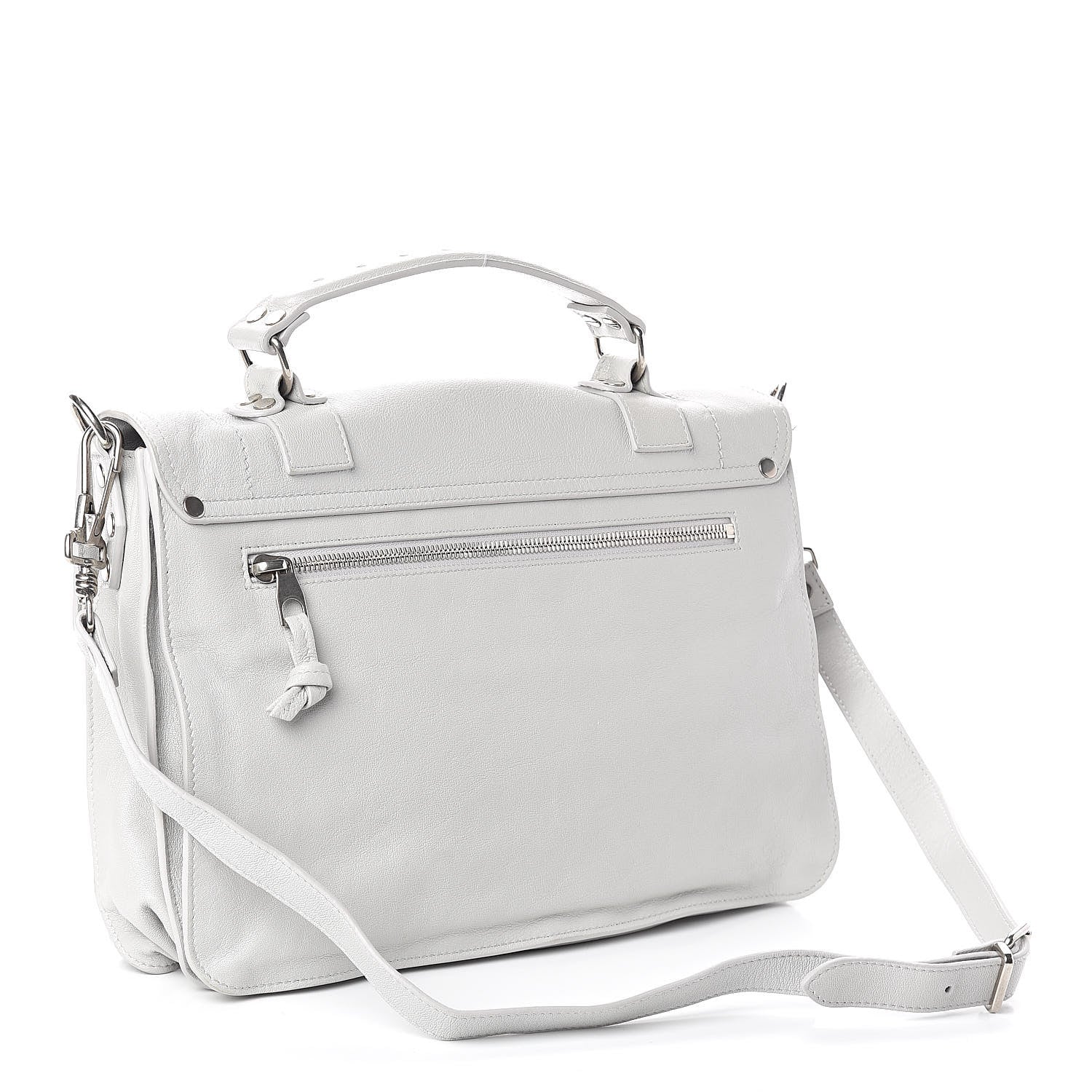 Proenza Schouler Lambskin Medium PS1 Satchel Pale Steel 3 of 8