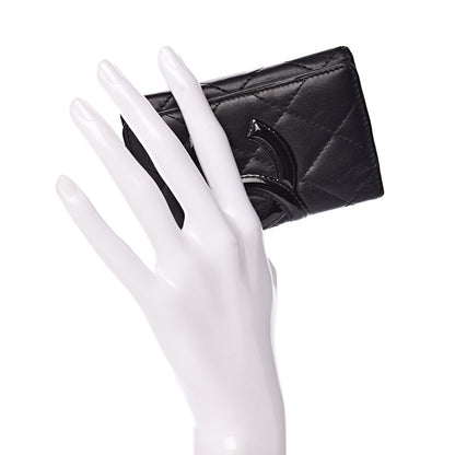 Chanel Calfskin Quilted Cambon 6 Key Holder Black 2 of 16