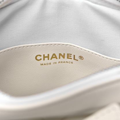 Chanel Calfskin Quilted Small Camera Case White 6 of 11