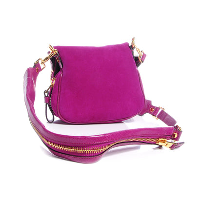 Tom Ford Suede Jennifer Mini Crossbody Magenta 3 of 9