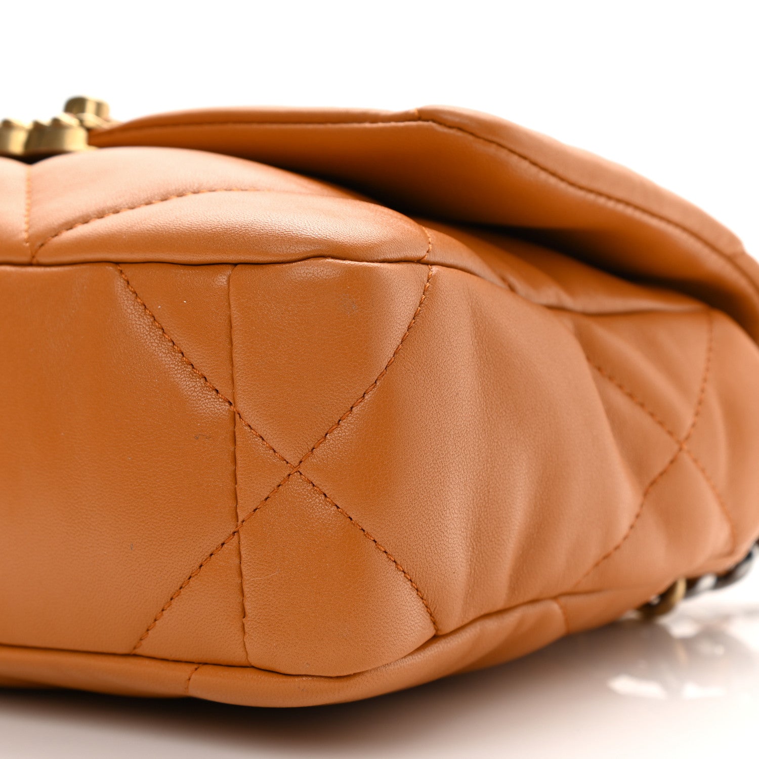 Chanel Lambskin Quilted Medium Chanel 19 Flap Light Brown 10 of 10
